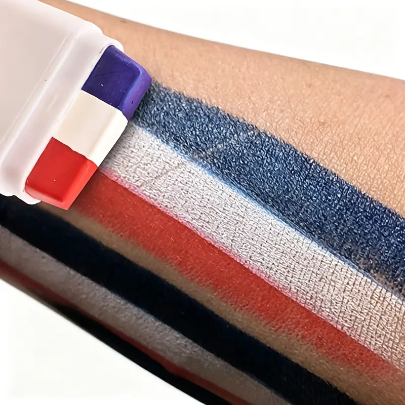 Red White Blue Face Paint Sticks Set Pack - 2 Pieces, Easy Apply, Suitable for Sports & Outdoor Events, Smooth Coloring, Unisex Sports & Outdoor Leisure Recreation Accessory, Face Paints, 2 Piece Sets, Face Painting