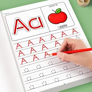 New 32-page children's calligraphy workbook, featuring 26 English letters, a workbook for practicing writing and control of the pen, a children's early education workbook, an educational coloring book, for learning to write, suitable for home and school w