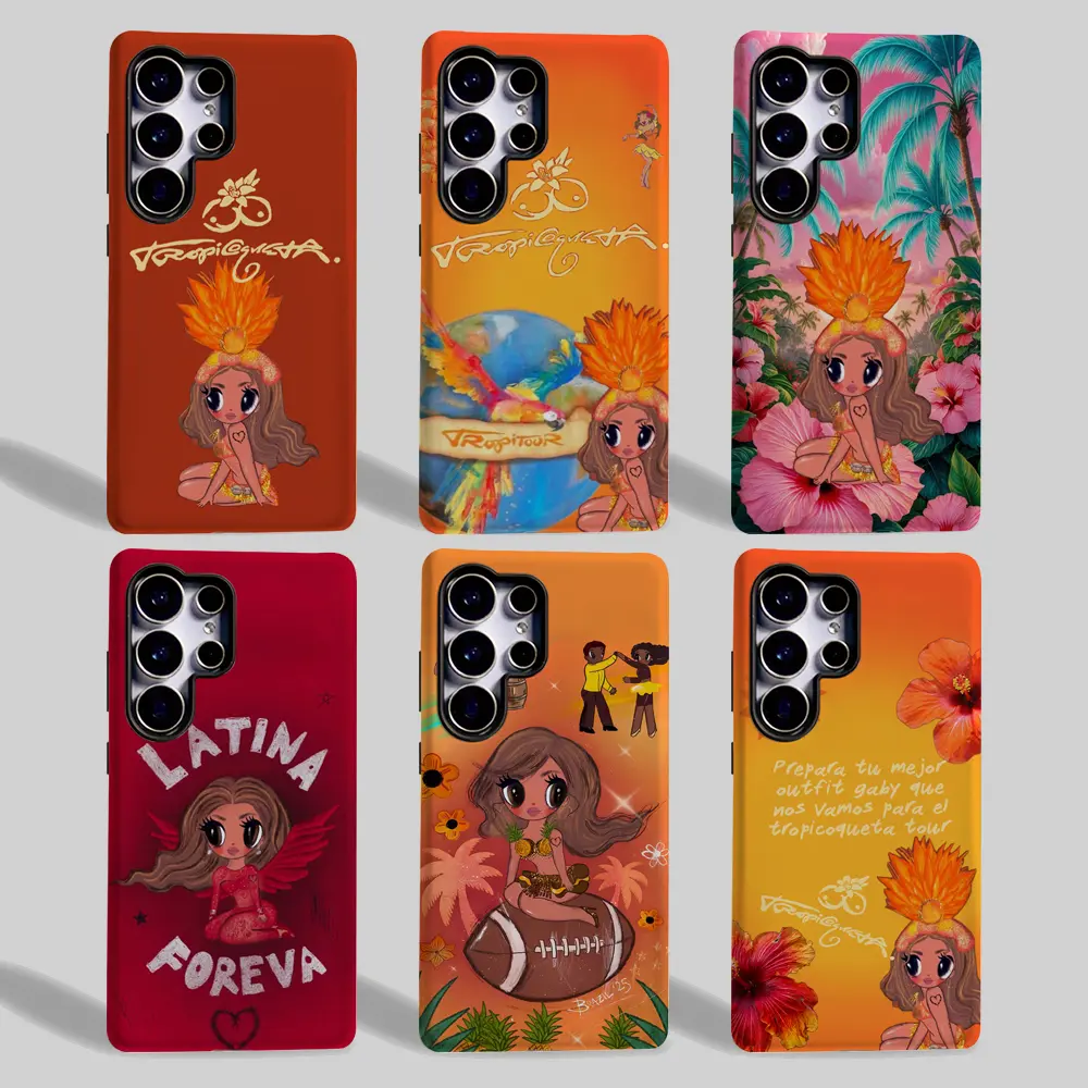Viajando Por El Mundo Tropitour phone case for Samsung GalaxyS26/S25/S24/S23/S22/S21/PLUS/FE/Ultra/NOTE20/A71/A56/A55/A54/A53/A52/A36/A35/A34/A26/A25/A23/A16/A15/A14/A13/A06/A04S,Shockproof Thickened cover Gifts for La Bichota Latin Queen Fans