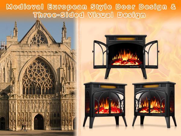 R.W.FLAME Electric Fireplace Stove Heater, 3D Infrared Fireplace, 5100BTU MAX 1500W, All-Metal Design, Adjustable Brightness, Portable, Overheating Protection,Remote,Timer,ETL Certified heaters R.W.FLAME Electric Fireplace Stove Heater, 3D Infrared Fireplace, 5100BTU MAX 1500W, All-Metal Design, Adjustable Brightness, Portable, Overheating Protection,Remote,Timer,ETL Certified heaters