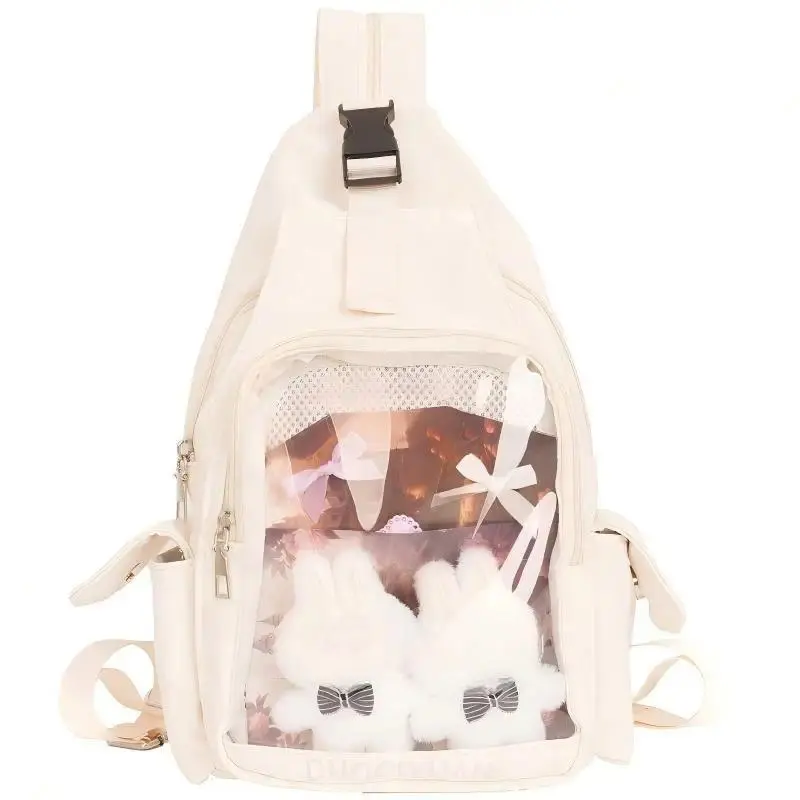 Transparent Ita Mochila Daily Using Student Lightweight Portable School Backpack Women Multi-function Women's Small Backpack