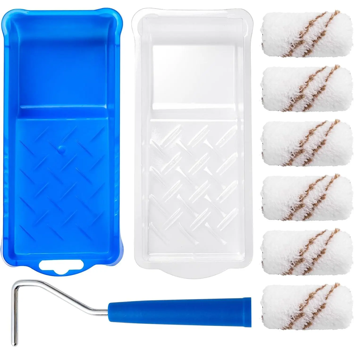 Roller Kit, 9 Pack, 2 Inch Microfiber  Roller Covers | Small  Rollers with Tray and Roller Frame, Mini Rollers for Painting,  Supplies for House Painting
