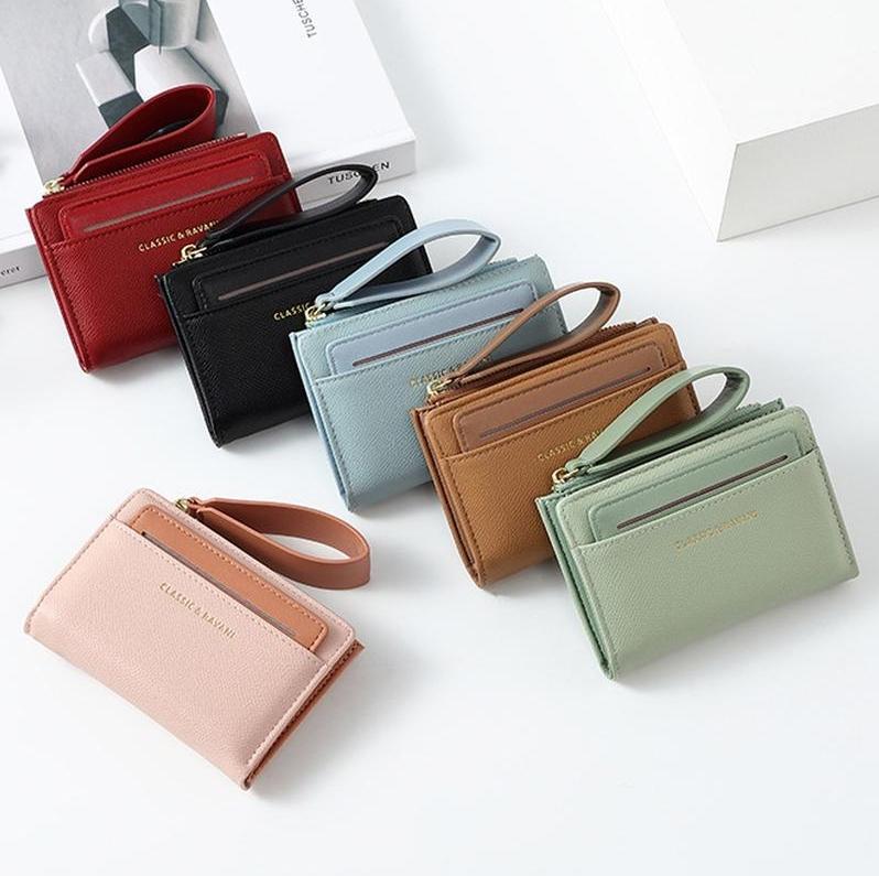 2026 Trendy Ins-Inspired Women's Slim Wallet - RFID Blocking Multi-Slot | Compact Coin/Card Pouch | Everyday Essential