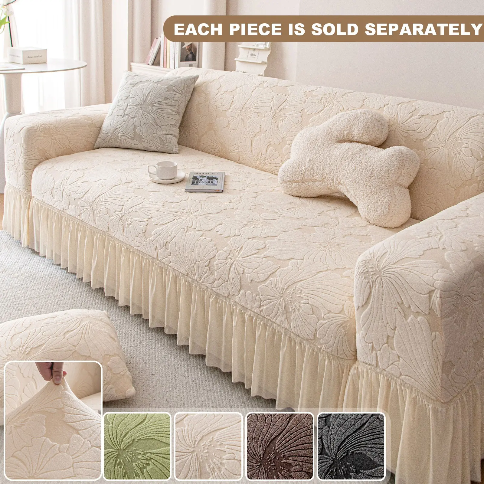 Luxury Sofa Protector Set, Sofa Slipcover, Full Coverage Dust-Proof Design, Pet-Friendly, Durable, Breathable & Washable Sofa Covers, Ideal for Home & Hotel Use