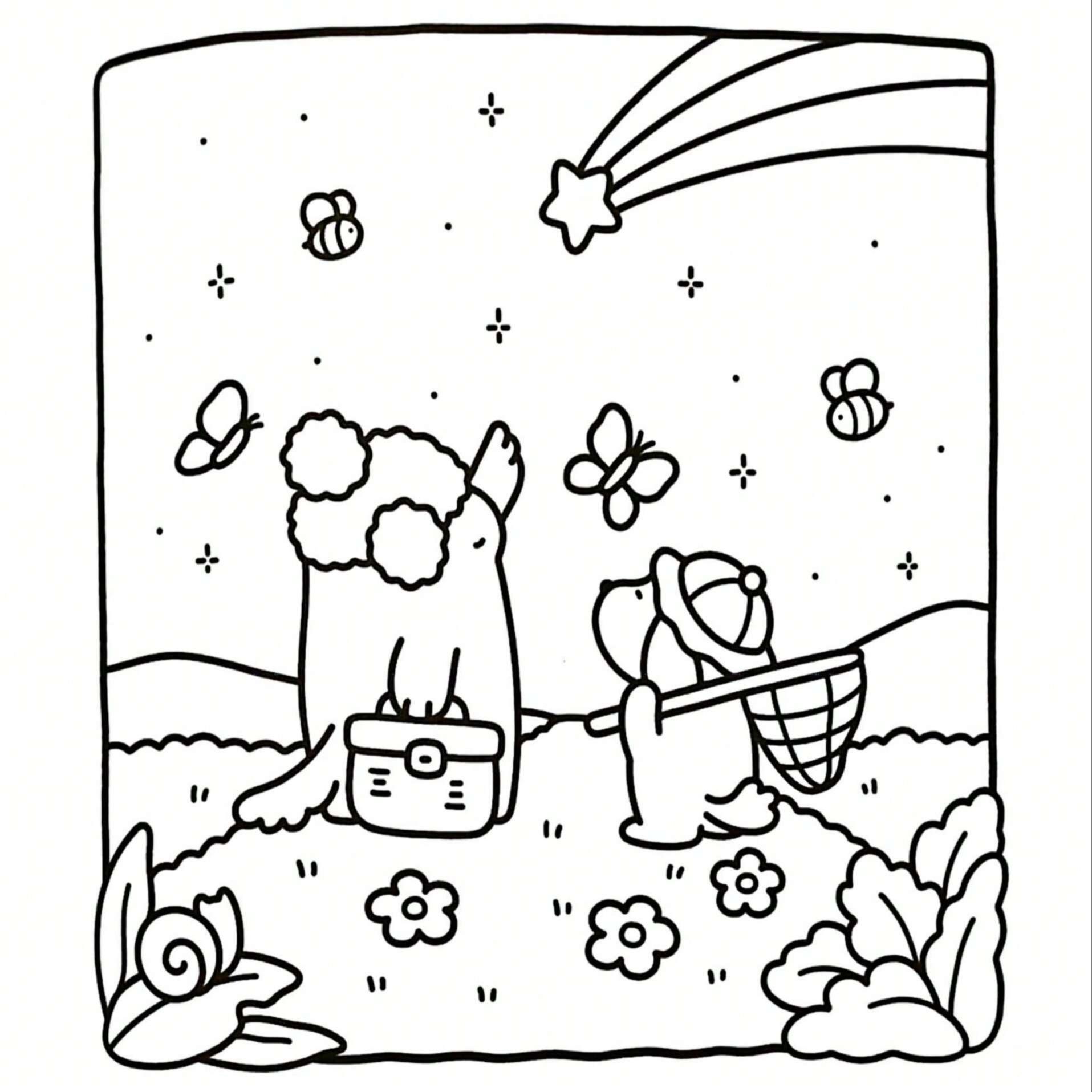 1pc COZY CUTIES coloring book For Adults And Kids,Simple And Big Designs For Relaxat colouring books,Toys suitable for boys and girls, zero foundation drawing to relieve stress coloring book，Christmas gift，Halloween Gift，Back to school gifts