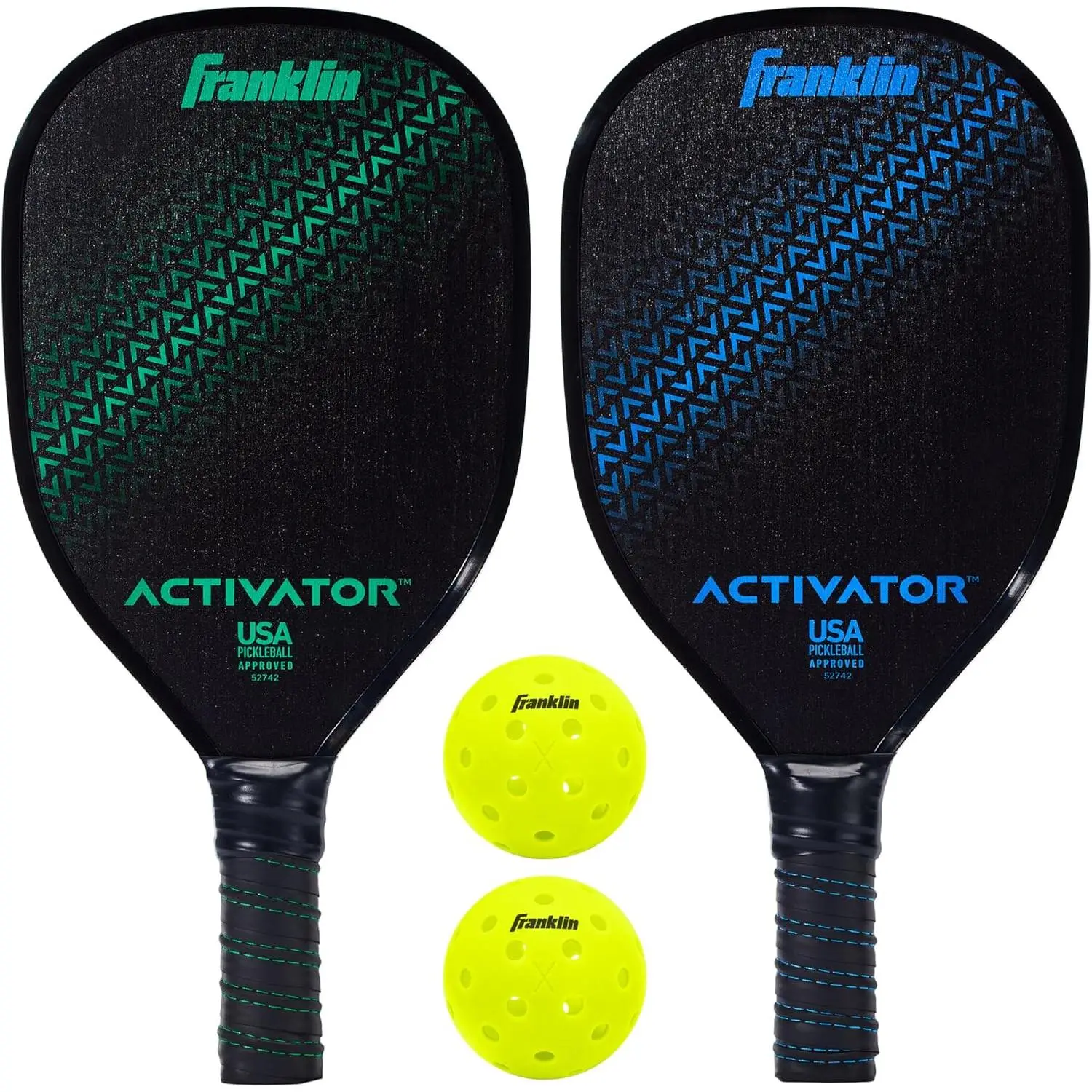 USAPA Approved Wooden Pickleball Paddle Set Classic Activator Style Pickle Rackets With Matching Balls Complete Starter Kit Lightweight Easy Control For Beginner Indoor Outdoor Backyard Tournament Training Sport Equipment