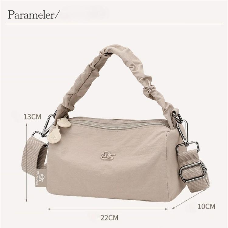 8118 Women's Nylon Portable Pillow Bag 2026 New Simple Shoulder Crossbody Bucket Bag
