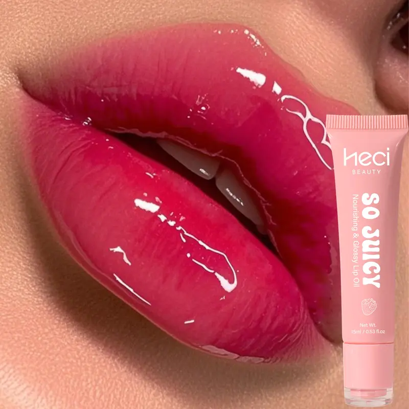 Moisturizing Lip Oil, 1 Count No-sticky Gloss Lip Balm, Fruit Flavored Lip Oil For Dry Lip's Smooth Hydrate Lips Moisturizing Hydrating And Nourishing, Christmas Gift