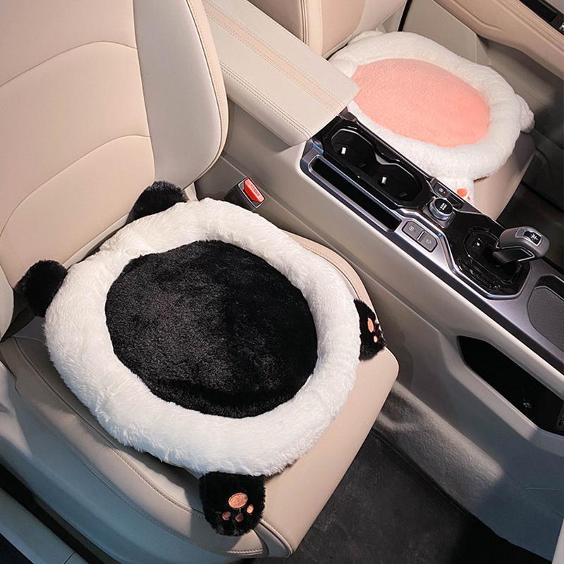 Plush Cartoon Panda/Rabbit Car Waist Neck Pillow Seat Cushion Sofa Office Rest Chair Pad Girl Women Lovers Car Interior Cute