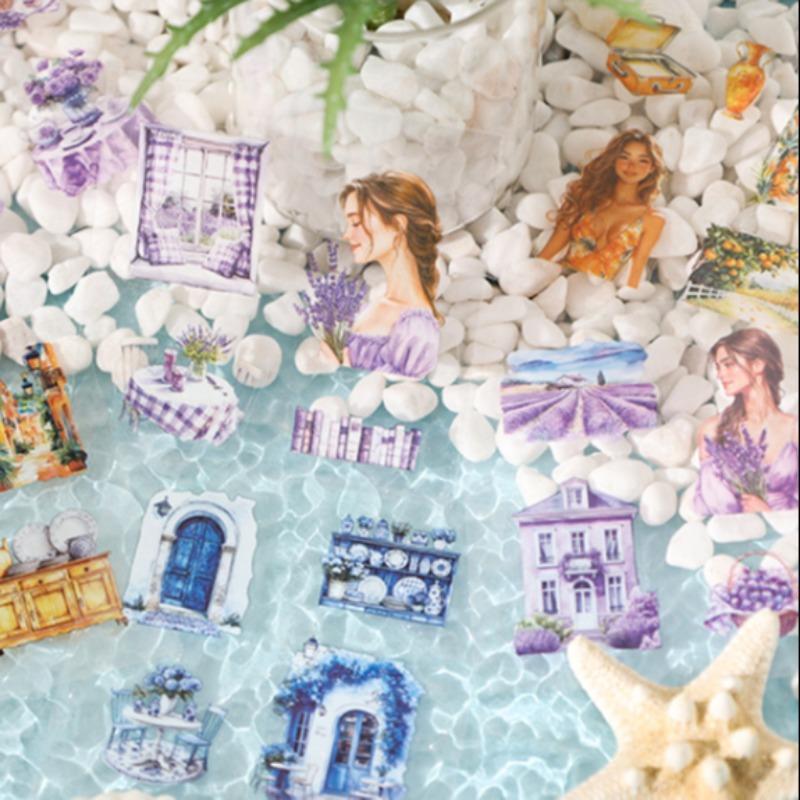 Vintage Girl Pattern Sticker, 100pcs/box Waterproof Self Adhesive Decor Paper, Decor Sticker for Gift Greeting Card Water Bottle Laptop Phone, Screen Protector, Durable