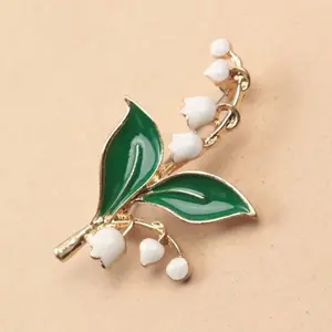 Light Luxury Convallaria Brooch Luxury Atmosphere High-grade Corsage Collar Pin Fashion Niche Pin
