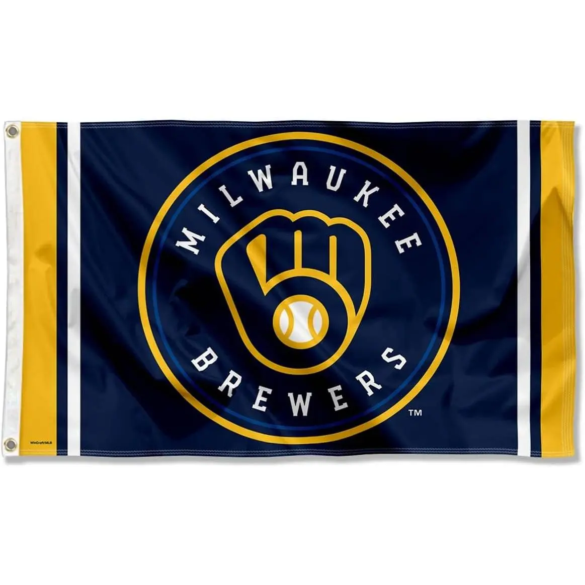 Milwaukee Brewers Circle Grommet Banner Flag - 3x5 ft, Lightweight Sports Collectible Decoration for Room