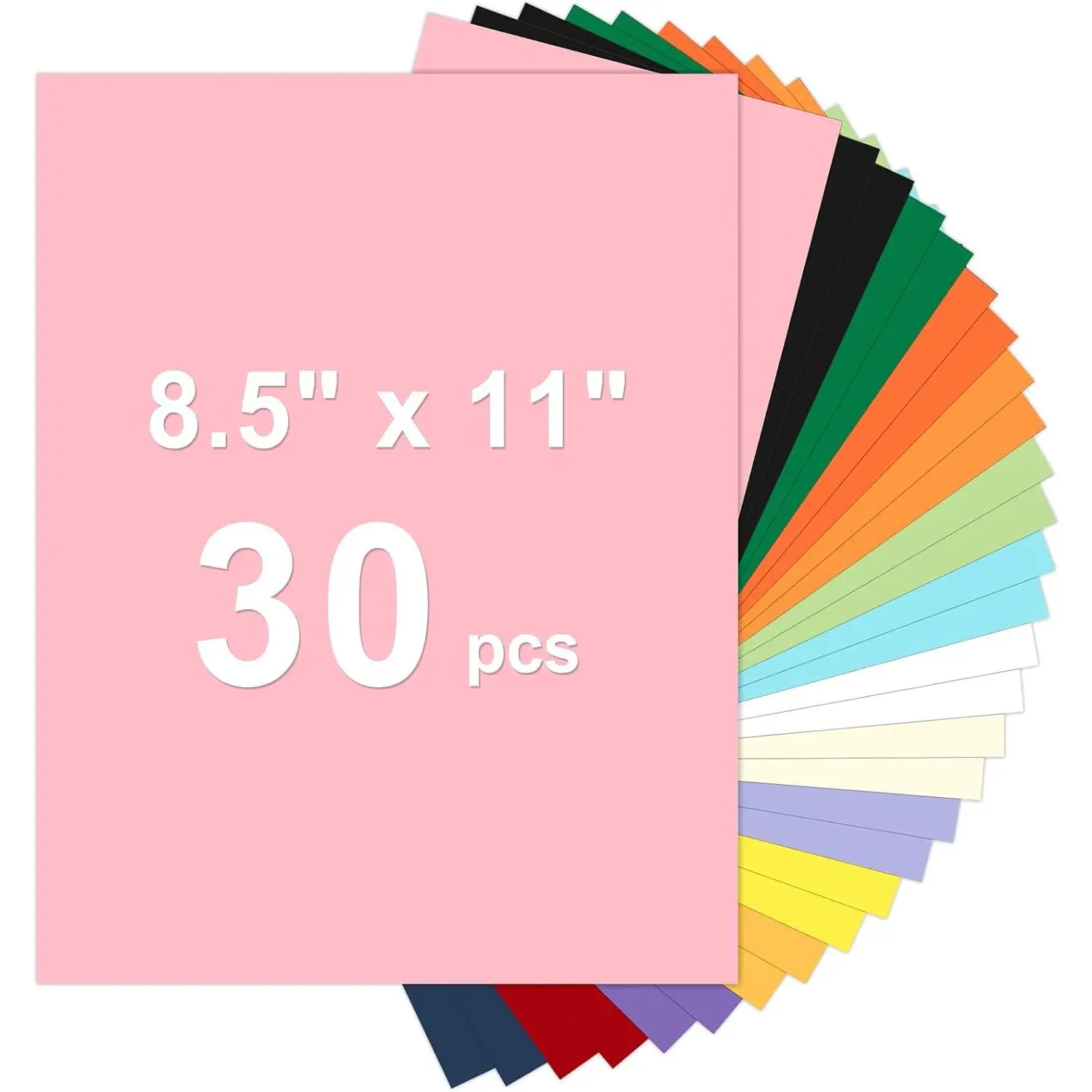 30 Sheets Cardstock 8.5x11, 65lb 15  Colors Construction Paper | Colored Card Stock,Cardstock Printer Paper 8.5x11, 180gsm Thick Paper for Printing, Painting, Card Making, Party Decorations