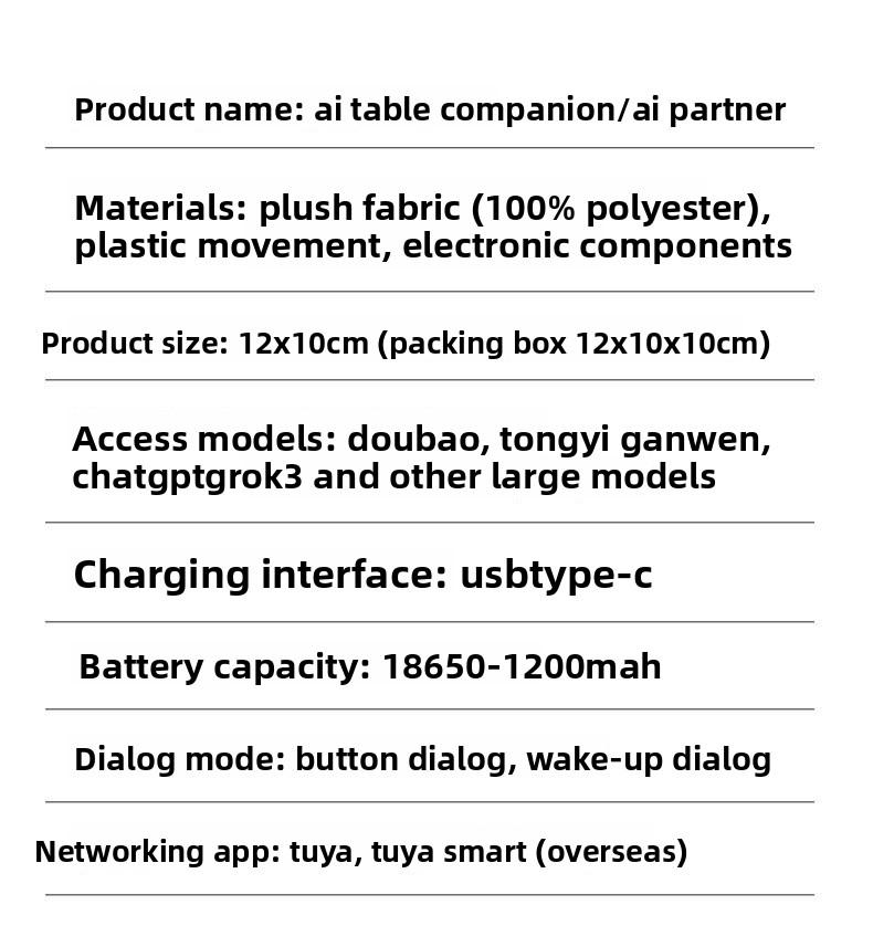 AI Talking Plush Toy Emotional Companion Smart Interactive Stuffed Animal Multi Language Voice Chat Cute Panda Husky Bear Doll for Kids Adults Stress Relief Sleep Buddy Birthday Gift Valentines Mothers Day Gift