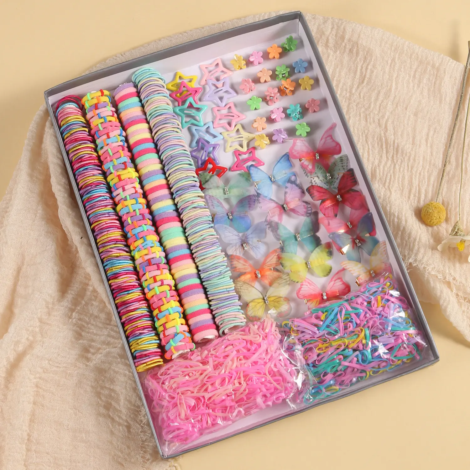 881 Pieces Cute Cartoon Clip Girls Hair Accessories All-in-One Combo Set colorful fun