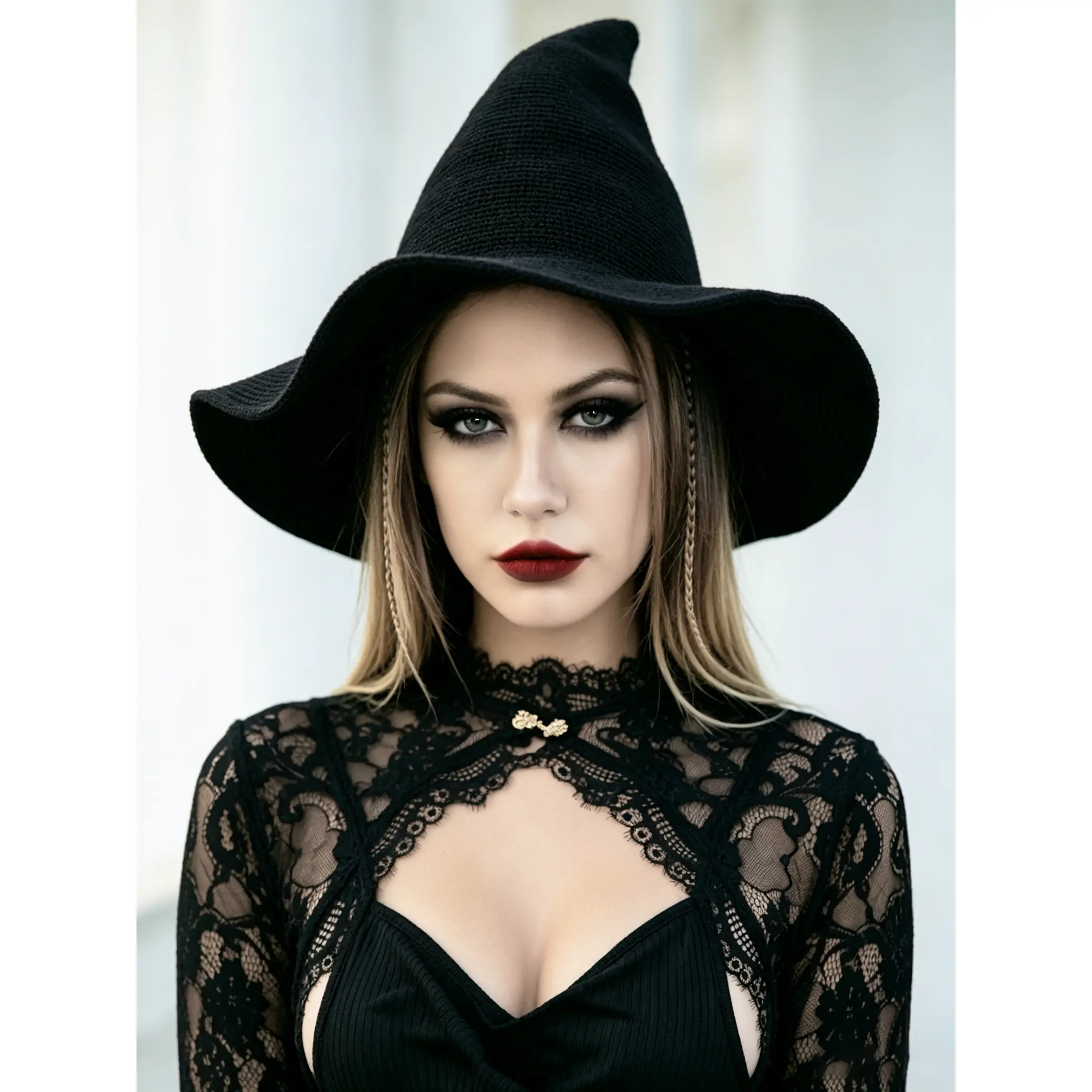 Unisex Black Witch Hat - Fashionable Funny Clothing Accessory, Ideal for Halloween Cosplay, Fall Party Gifting tiktokshopbacktoschool