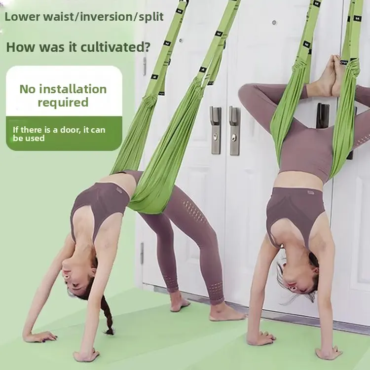 Aerial Yoga Suspender Household Fitness Equipment Yoga Backbend Inverted Tension Rope Hanging Door Yoga Stretching Belt Artifact band enhances posture