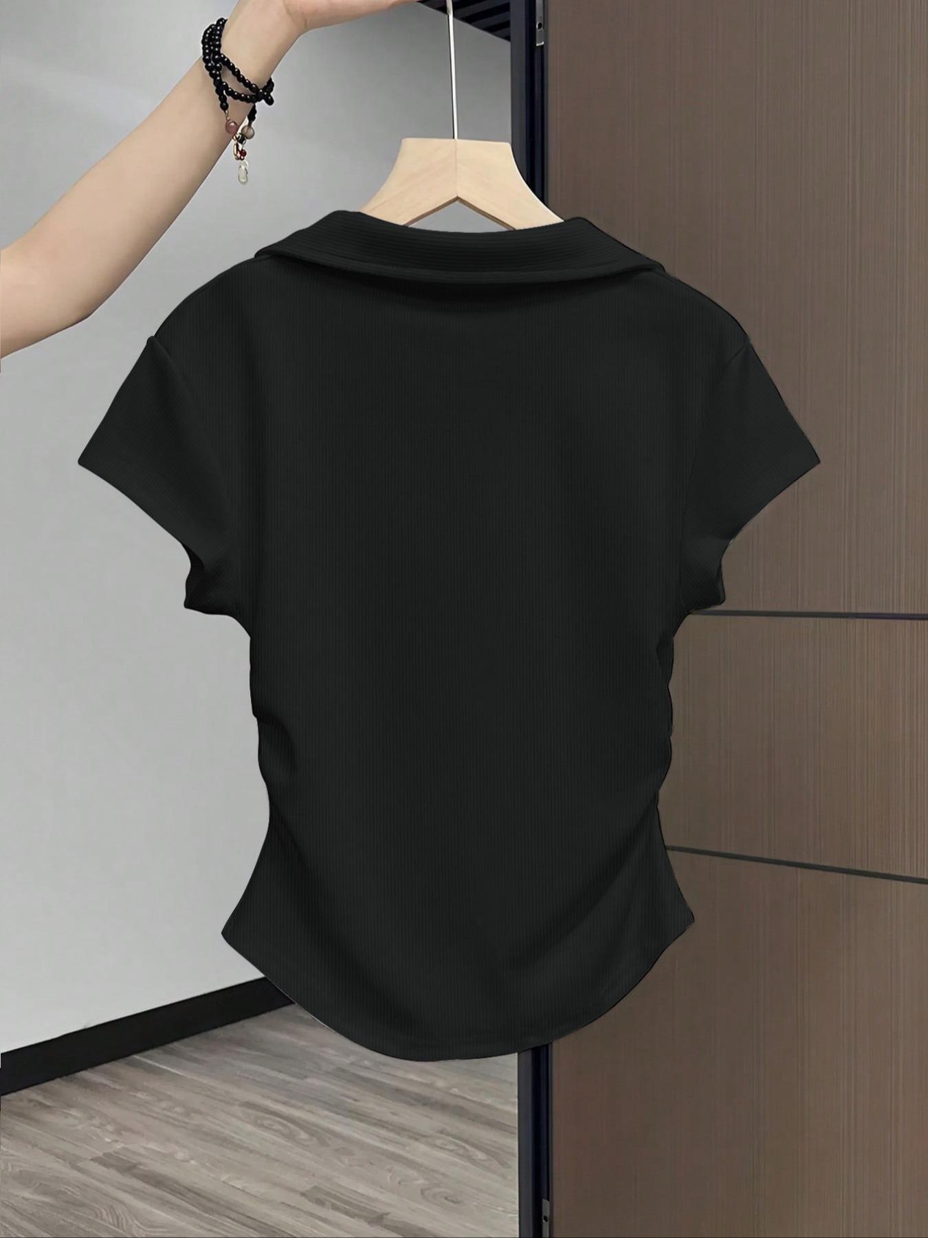 Women's Polo Shirt, Casual Comfortable Short Sleeve Collared Top for Daily Wear, Ladies Clothes for All Seasons, Golf Casual Style T Shirts