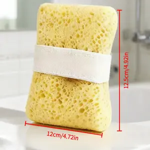 Ultra-soft bath flower sponge ball, non-scattering women's bath sponge, exfoliating body scrubbing cloth with foam net, daily bath ball
