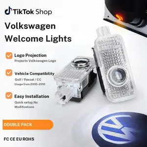 💡🚗2PCS Volkswagen Logo Projection LED Door Welcome Lights Car Logo Light | For VW Golf Passat CC B5 B5.5 2000-2010 ✅ Plug & Play ✅ No Modification Needed ✅ FCC CE ROHS Certified
