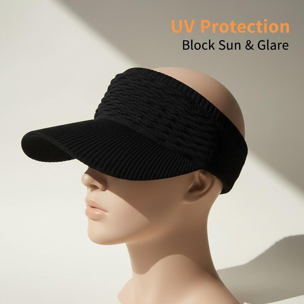 4-Pack Women's Sports Sun Hat| No-Heat Open Top Design| Ponytail Friendly Visor| Value Set