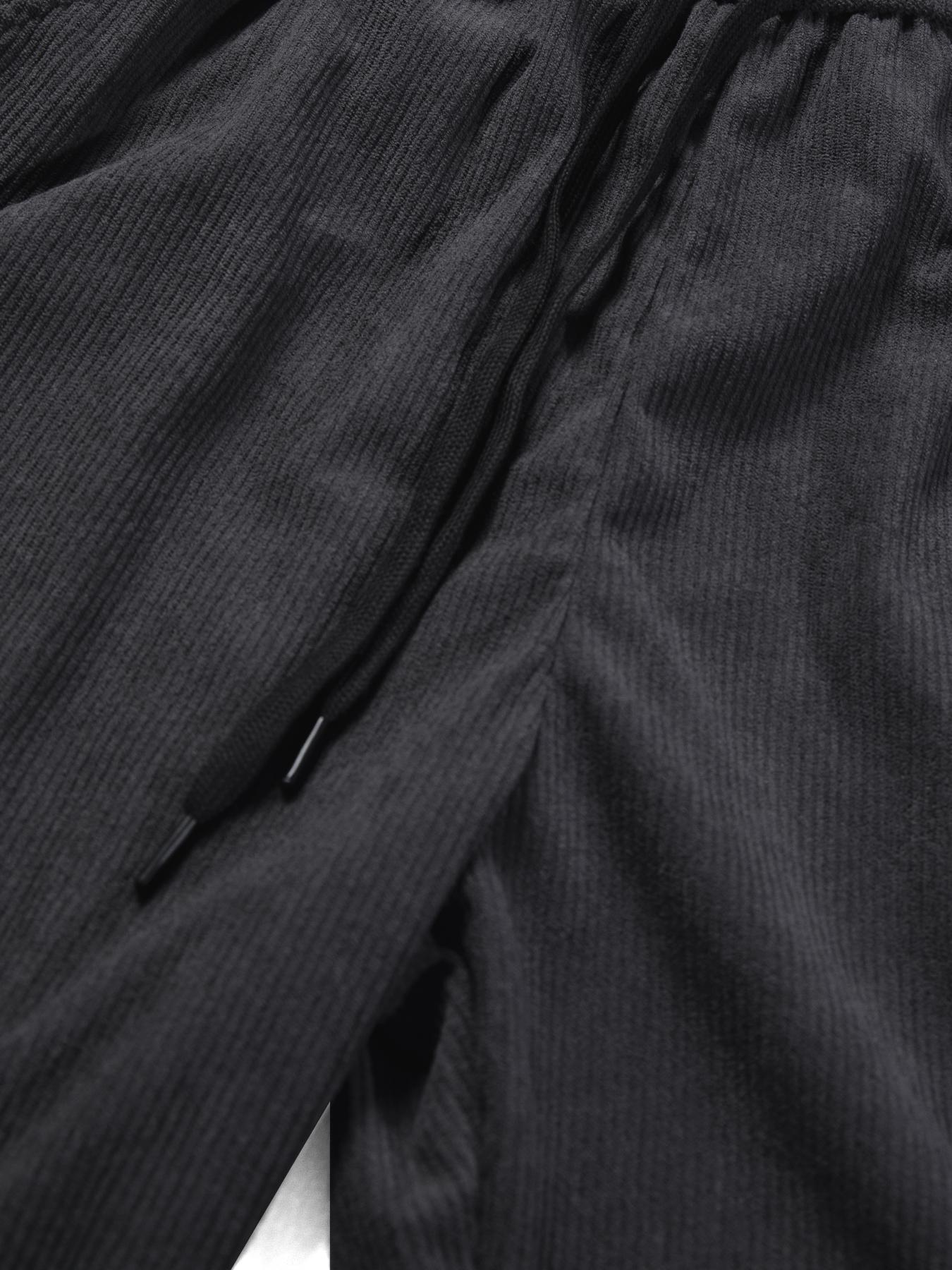 Men's Solid Pocket Drawstring Waist Jogger Pants, Loose Corduroy Trousers for Spring & Fall, Baggy Plain Menswear, Casual Comfy Men Bottoms for Daily Wear, Lounge Boyfriend Sweatpants for Gift