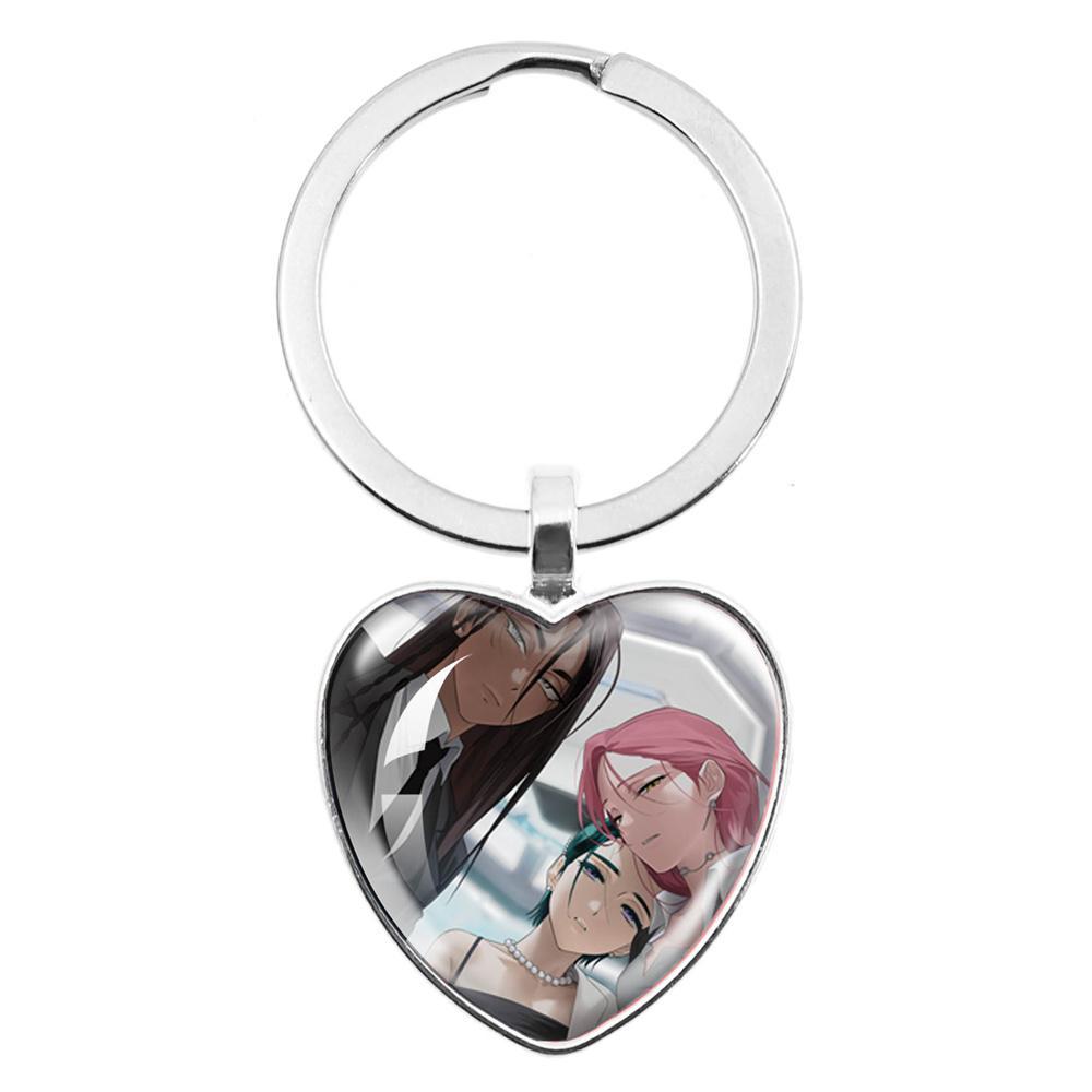 ALIEN STAGE Mizi Sua Till Ivan Hyuna Luka Glass Pendant Keychain Jewelry Accessories Souvenir Key Ring Fans Gift Necklace