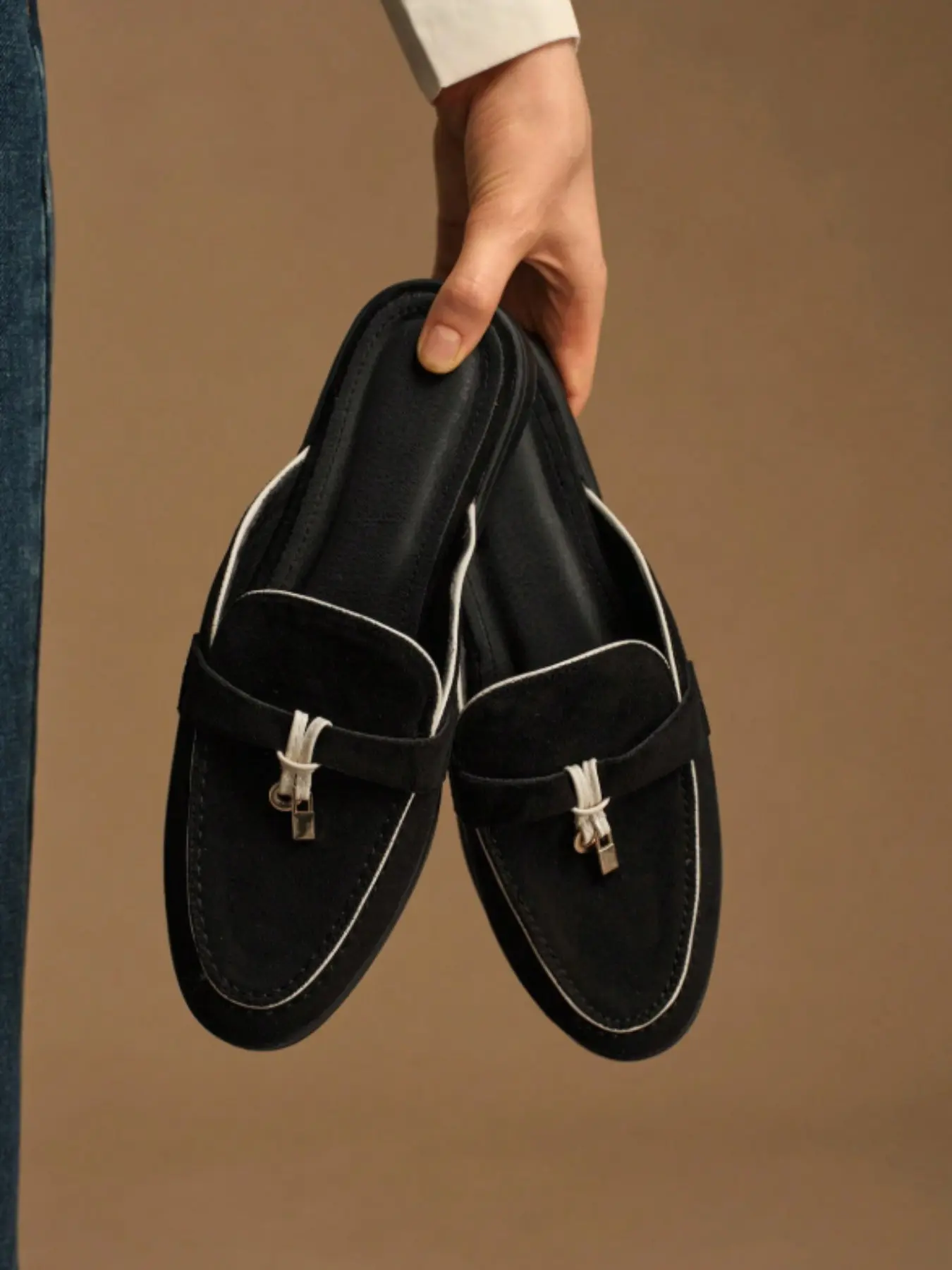 Fashion Velvet Cotton Comfortable Women's Casual Slip-On Shoes, Edge Plain Design, All-Season Low Heel Rubber, Summer New Arrival