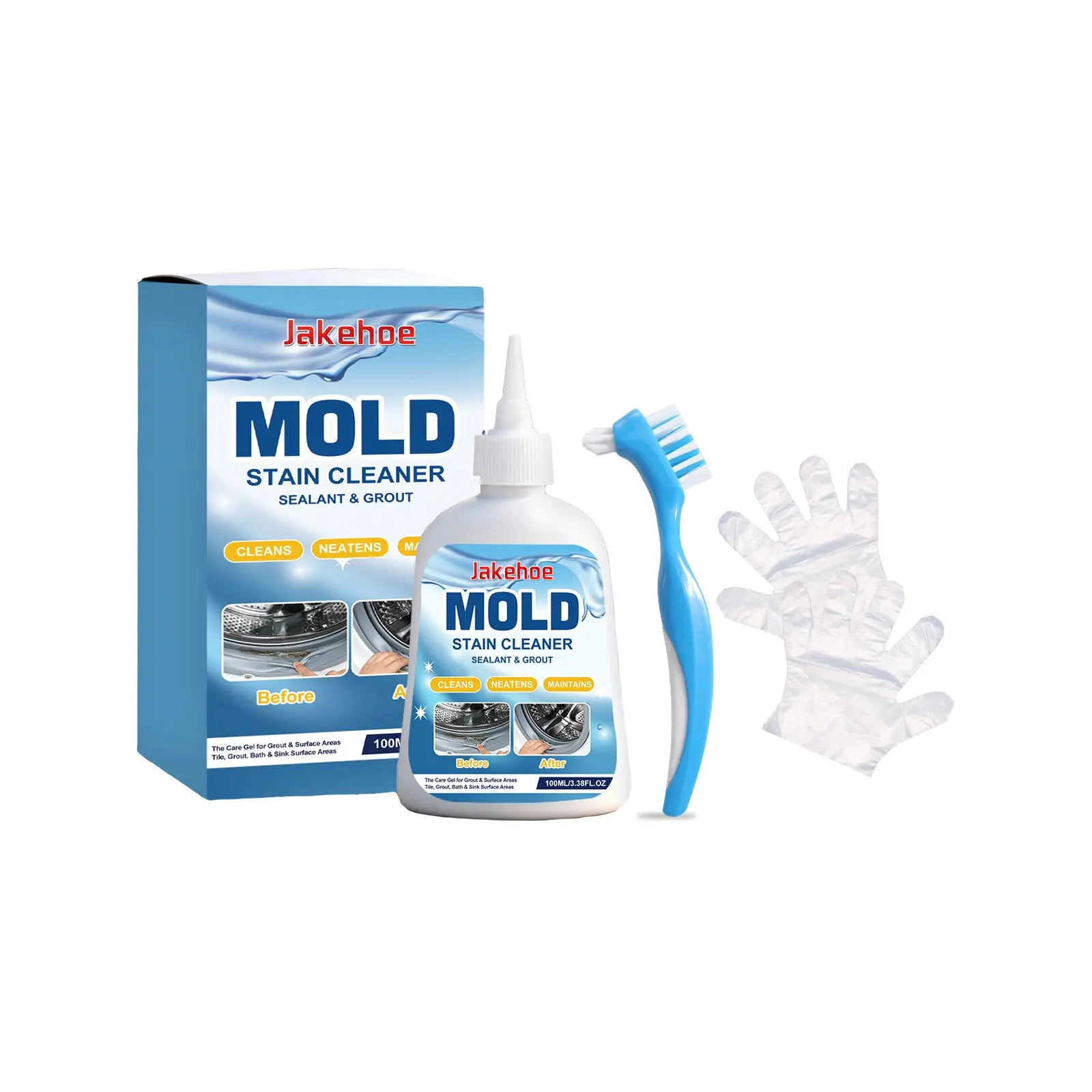 Mold Mildew Remover Gel for Bathroom Tiles, Washing Machine Seals, Home Gaps, Effective Cleaning Gel, Ideal for Household Use