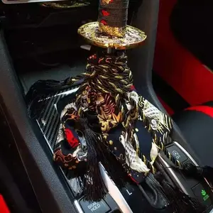 Universal Dust Cover Shift Knob Collars With Adapters With 150mm200MM JDM Katana Samurai Sword Shift Knob Shifter car gear lever