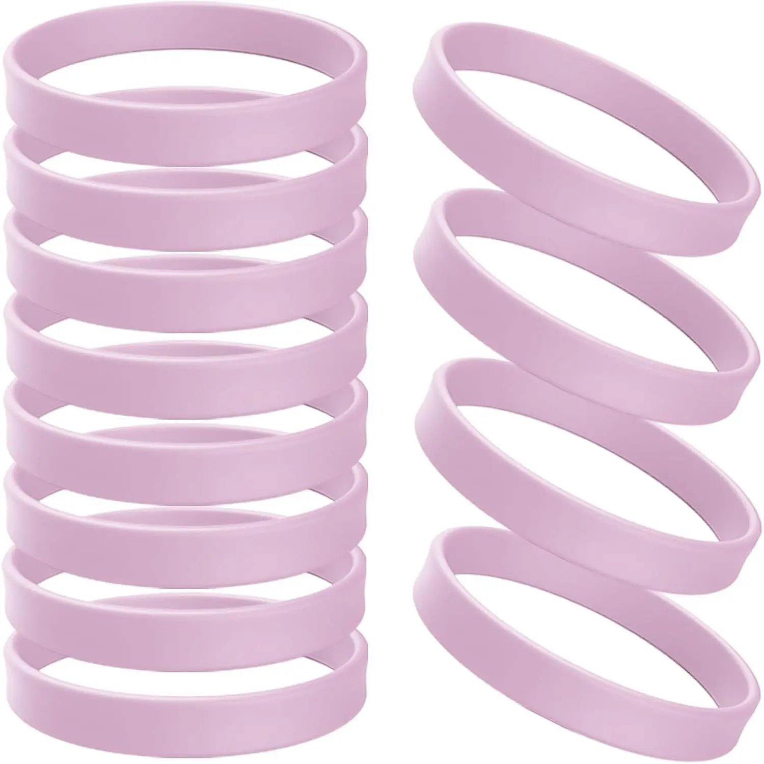 12 count Solid Color  Wristbands Blank Stretch  Wristbands Colorful Rubber Bracelets for Women Men Gifts