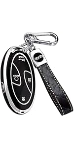 for Hyundai Key Fob Cover with Keychain, Premium TPU Key Case Shell for 2024 2023 2022 Hyundai Sonata, Tucson, Santa Cruz, Remote Smart Car Key Fob Protector（5 Buttons Black）