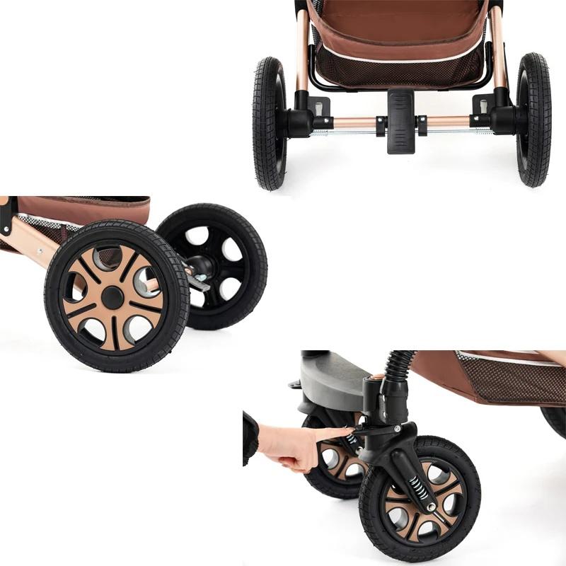 3-in-1 Multi-Role Baby Stroller Travel System with Car Seat Base, Adjustable Bassinet, Folding Newborn Stroller Design, Reversible Seat, Lightweight Build, Backpack, Changing Pad, Large Storage, Zip Footcover