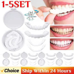 1-5 sets of upper and lower temporary dentures, cosmetic dentures, smile veneers, dentures, upper dentures, snap-on chewing braces, correction and shaping repair braces