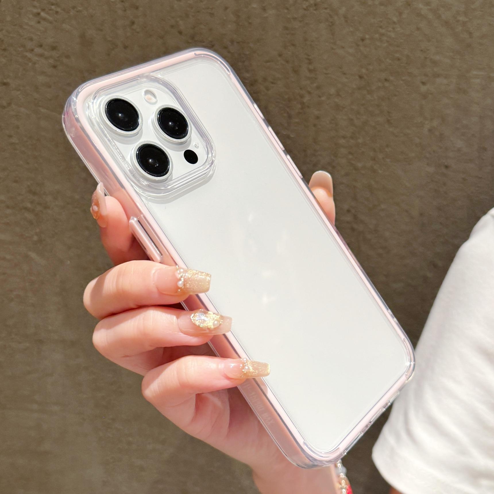 A stylish high-quality contrasted transparent anti-drop iPhone 15 smartphone case, made of soft rubber with transparent material, compatible with iPhone 17/17 Pro/17 Pro Max/16/16 Pro/16 Pro Max/13/13 Pro/13 Pro Max/12/12 Pro/12 Pro Max/11/11 Pro/11 Pro M