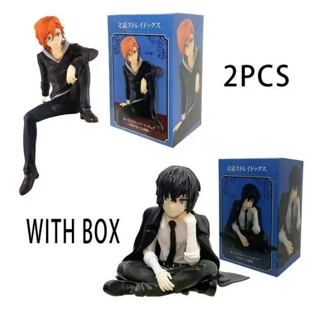 Japanese Anime Dazai Osamu Nakahara Chuuya Figurine Bungo Stray Dogs Action Figures Model Collection Peripheral Birthday Gifts