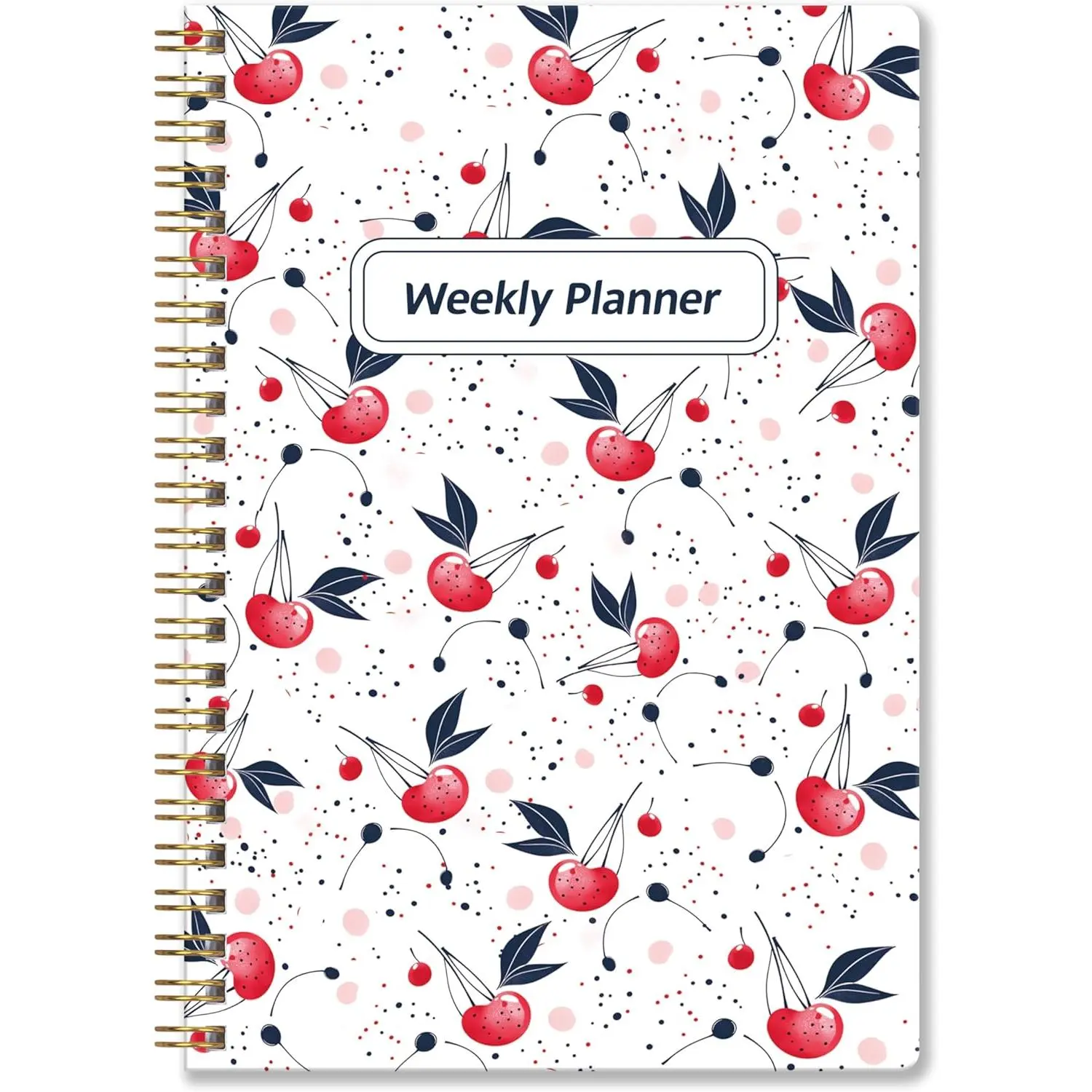 Undated Weekly Planner Organizer, 5.7"x8" Spiral Bound with PVC Cover, 52 Weeks 2-Page Spreads, To-Do List, Habit Tracker, Goal Setting, Spacious No-Bleed Paper, Smooth Writing Surface, Organizers
