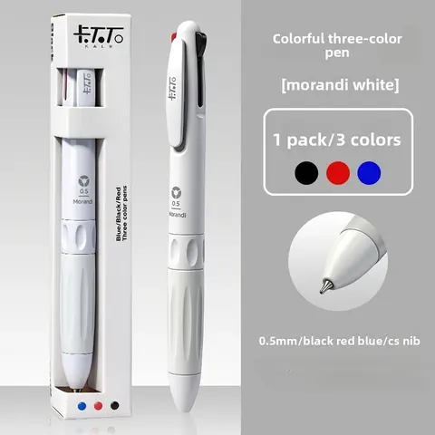 3-Color Multi-Function Pen, 0.5mm Smooth Writing Pens, Comfortable Grip, Minimalist Aesthetic Pen for Students, Teachers & Office Workers, Writing Tools