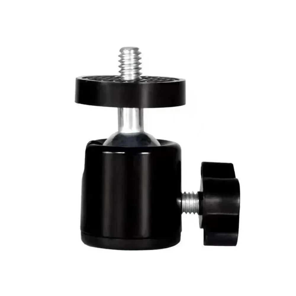 Aluminum Alloy 1/4" Ball Head Adapter for Tripod,  Male to Female Screw Thread Converter for Action Camera Monitor Ring Light