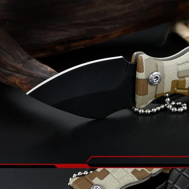 Creative Hand Grenade Shaped Knife, Outdoor Folding High Hardness Stainless Steel Camping Non-Slip Portable Fruit Knife Survival Gift