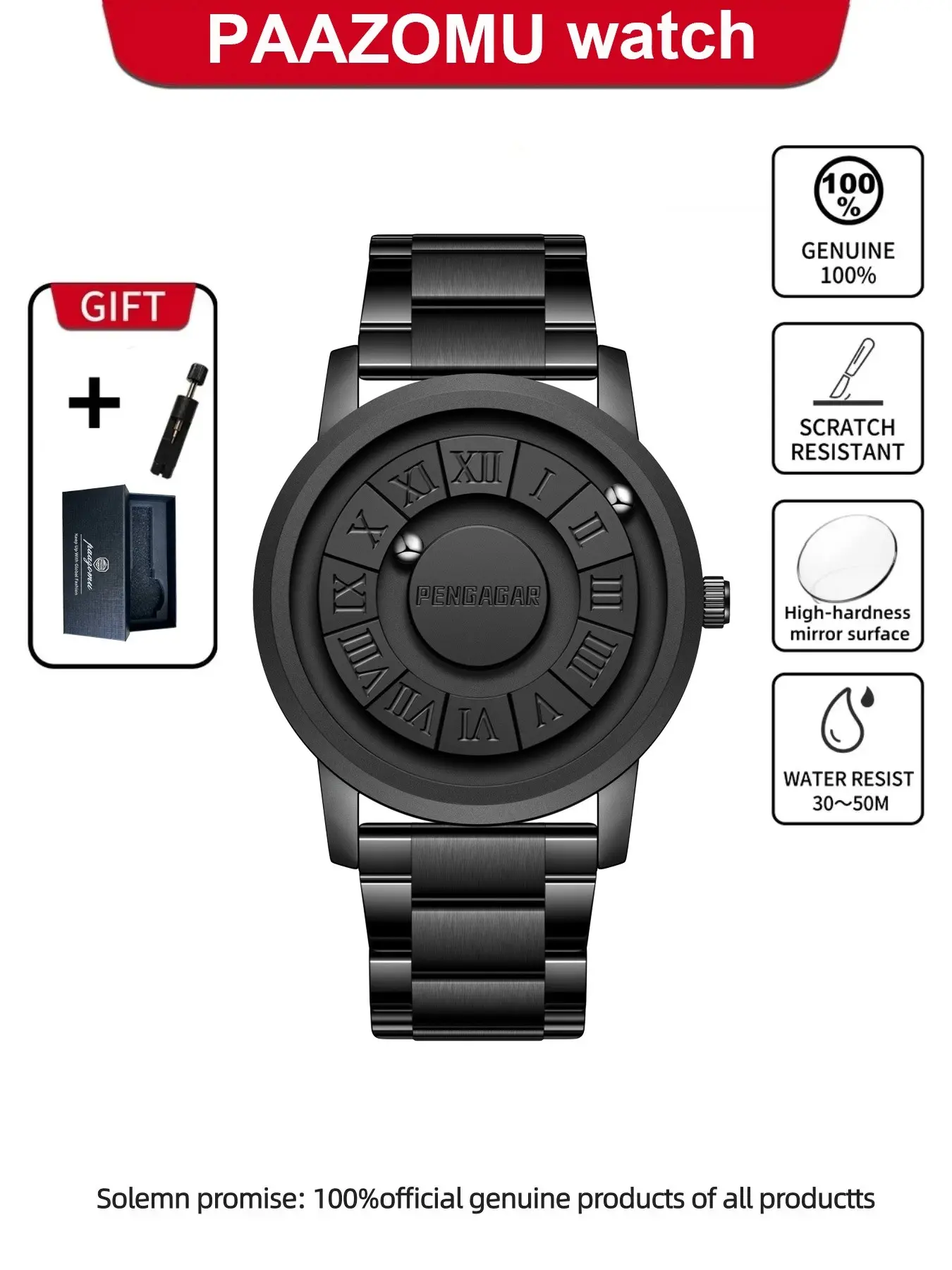 Men's Fashion Magnetic Suspension Sports Watch, Casual Quartz Wristwatch, Stylish Timepiece for Daily Wear, Reliable & Trendy Design