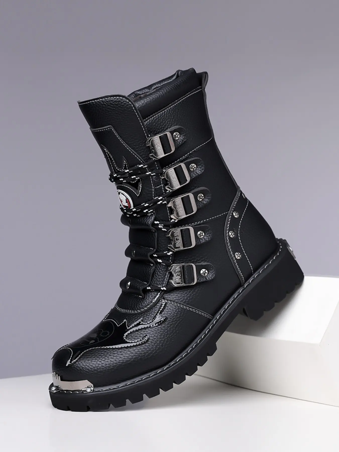 Men's Motorcycle Boots, Riding Boots, Short Boots, Fashion Men's Shoes, Western Cowboy Boots, Leather Shoes