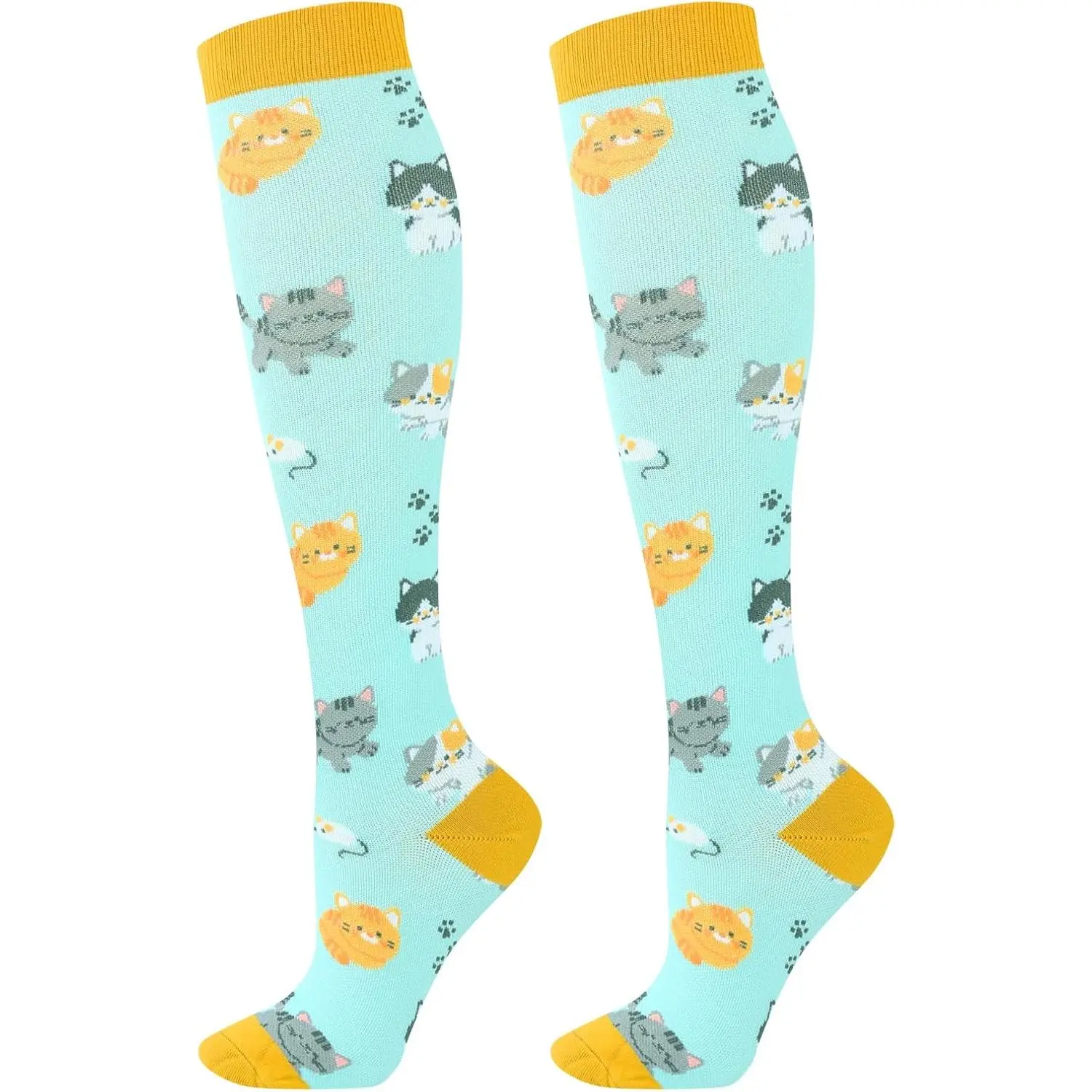 outdoor sports Junely Compression Socks for Women Knee High Stockings for Running Athletic Nurses Work Support Travel Flight Sports Gifts