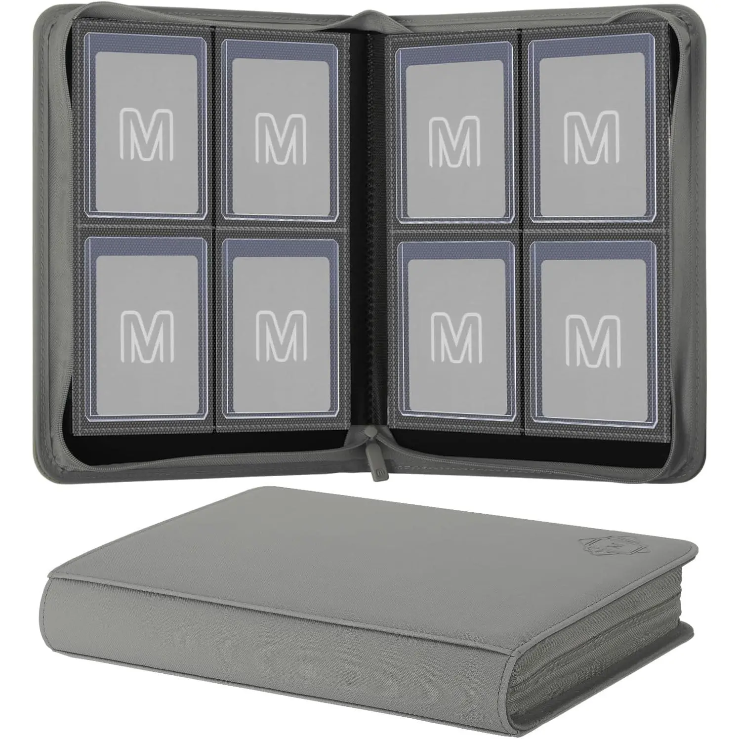 Toploader Binder,4-Pocket Side Load Trading Card Album, Holds 128 Cards with Double-Sided Pockets for MTG, Sports Cards, Top Loader Storage