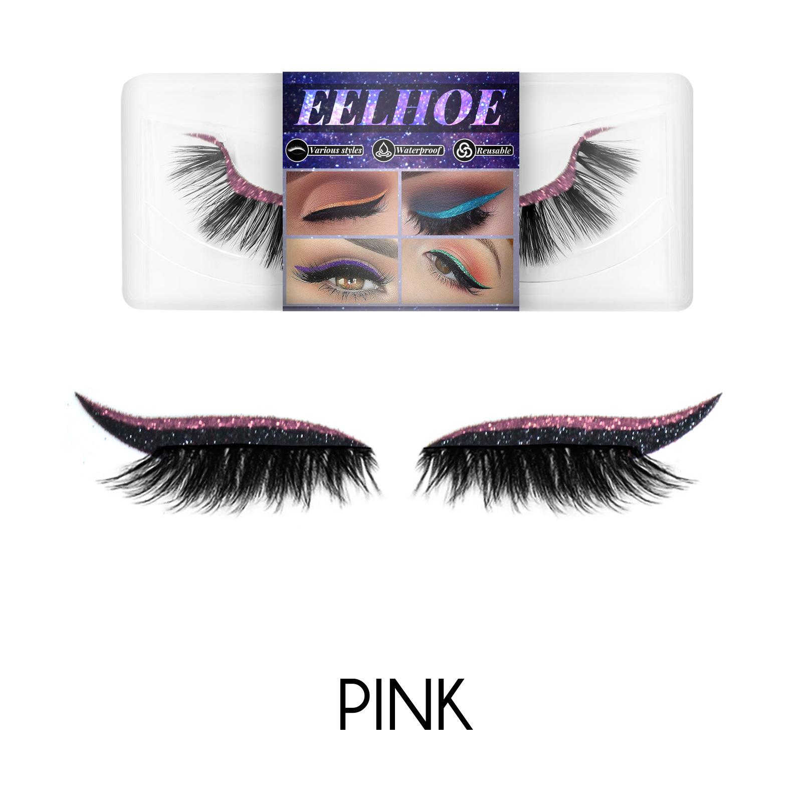 Faux Mink Eyelashes - Free Self-Adhesive Strips with 3D Effect for European & American Style, Includes Eyeliner & Eyeshadow Stickers bottom lashes kim k lash clusters grande lash lift