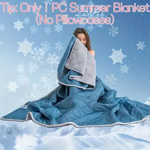 1 PC Tencel Mint Cooling Blanket – Instant Cool Touch, Soft & Silky, Skin Friendly Blanket, Machine Washable, Breathable, Odor-Resistant Summer Comforter for Bed Couch Living Room Office