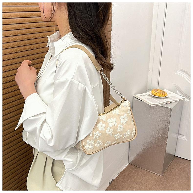 Fashion Felt Shoulder Bags for Women Small Casual Underarm Bag Female Hand Crossbody Bags for Women
