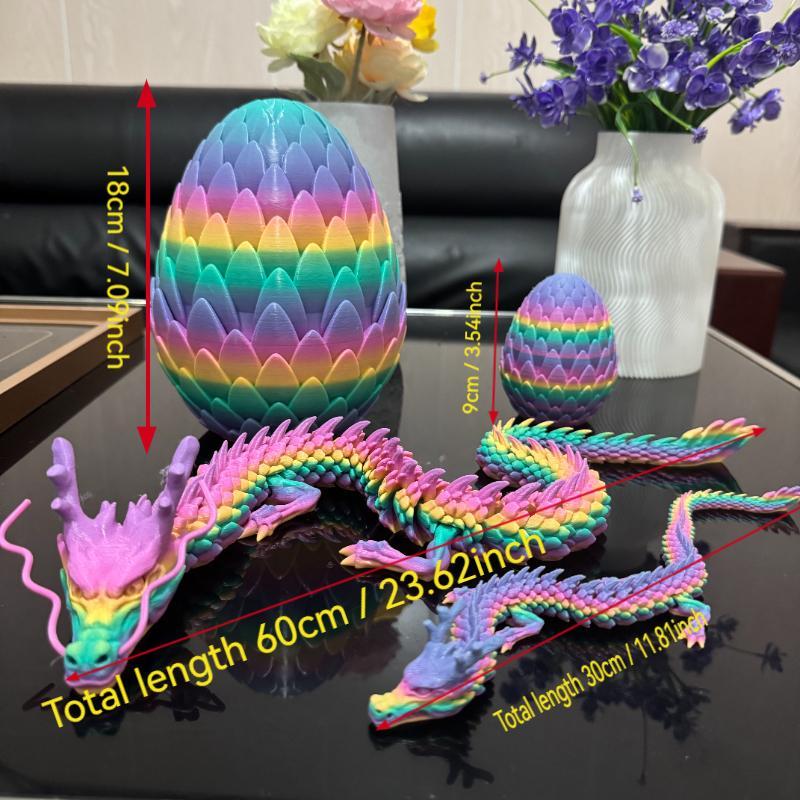 Large Lotus Dragon Egg Set, 60cm Dragon + 18cm Egg, 30cm Dragon + 9cm Egg, Two Size Options, Home Decor, Festival Party Decoration, Gift Idea