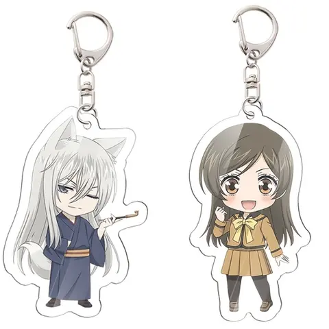 Acrylic Accessory with Classic Anime Character Design, Collectible Memorial Pendant, Anti-Loss Car Key Holder, Key Chain for Car Keys, 2D Flat Style