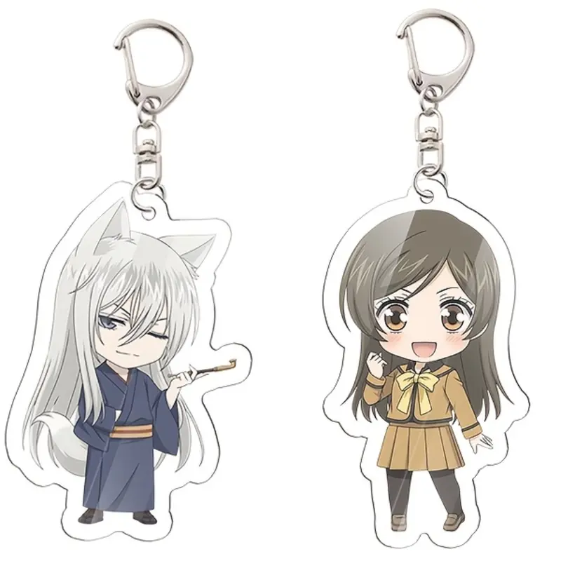 Acrylic Accessory with Classic Anime Character Design, Collectible Memorial Pendant, Anti-Loss Car Key Holder, Key Chain for Car Keys, 2D Flat Style